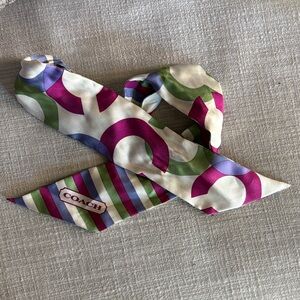 COACH Legacy Skinny Silk Scarf